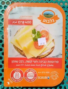 גבינה צהובה 22% 400 גרם