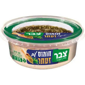 חומוס עם זעתר 375ג צבר
