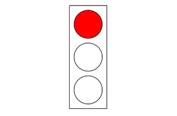 Quelle est la signification du feu apparaissant sur le feu de signalisation?